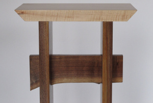 A live edge table stretcher is available on live edge walnut and live edge cherry tables